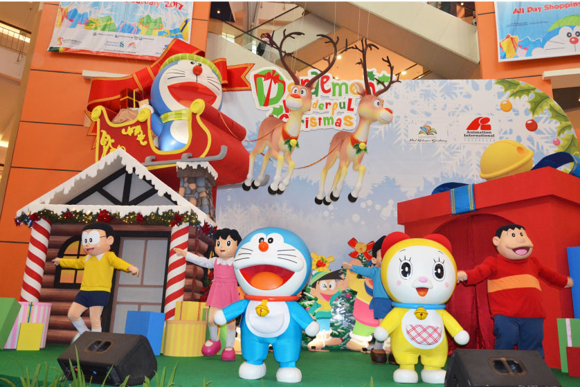 Christmas Celebration with Japanese Cartoon Characters