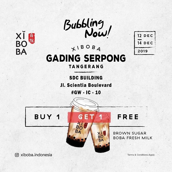 BUY 1 GET 1 FREE BOBA