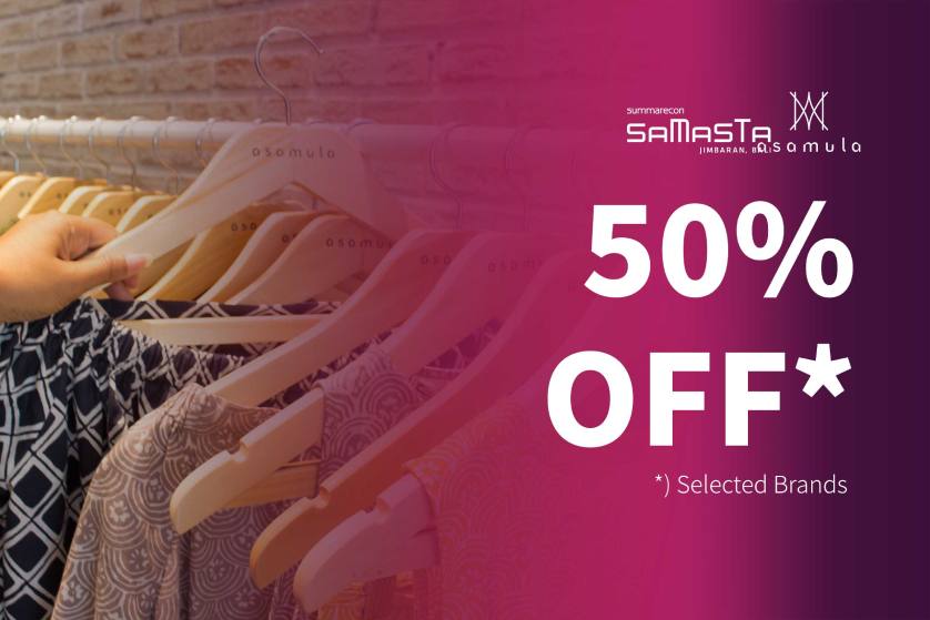 50% Off for Selected Brands