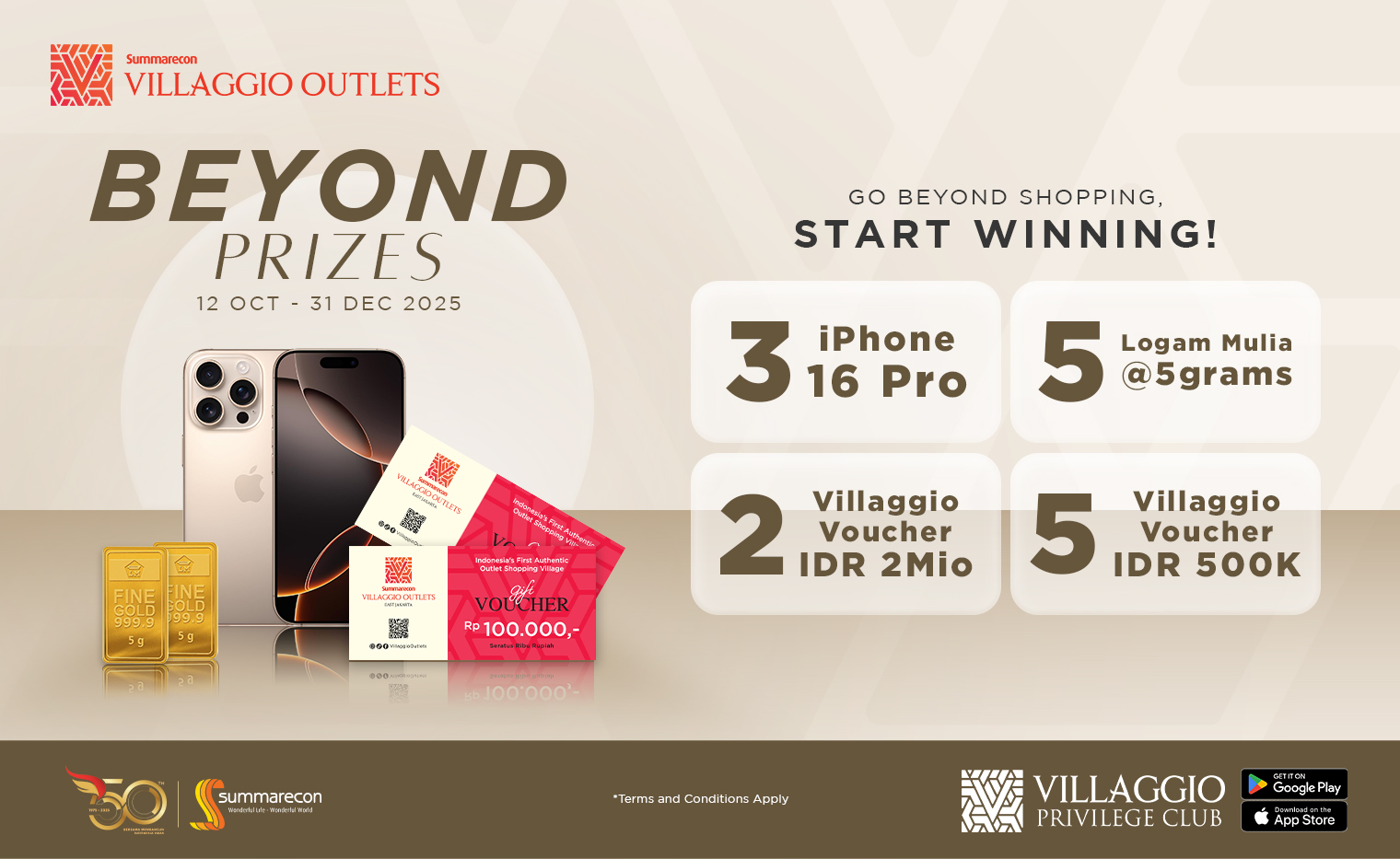 BEYOND PRIZES: GO BEYOND SHOPPING, START WINNING!