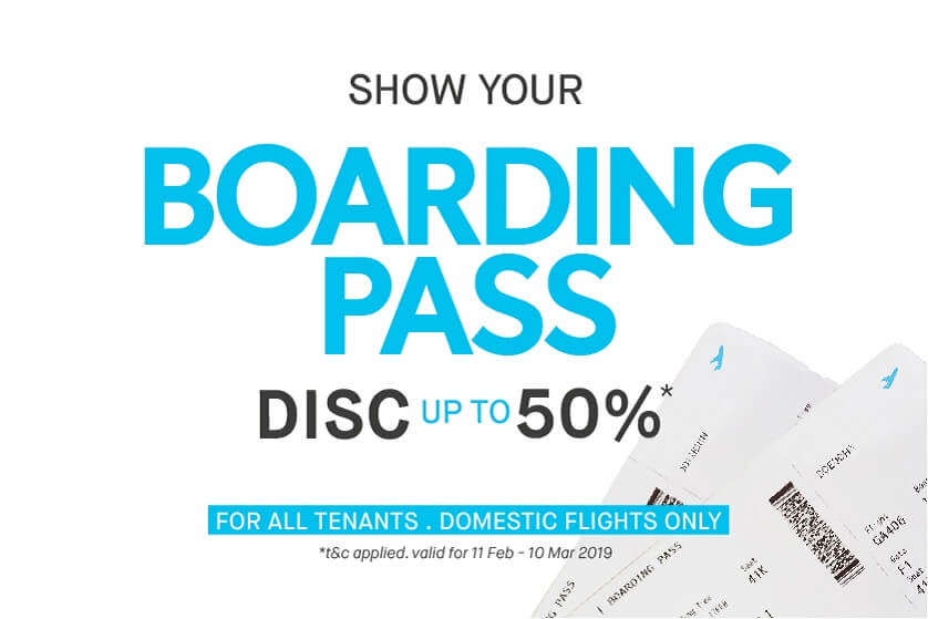 Get Discount by Showing Your Boarding Pass