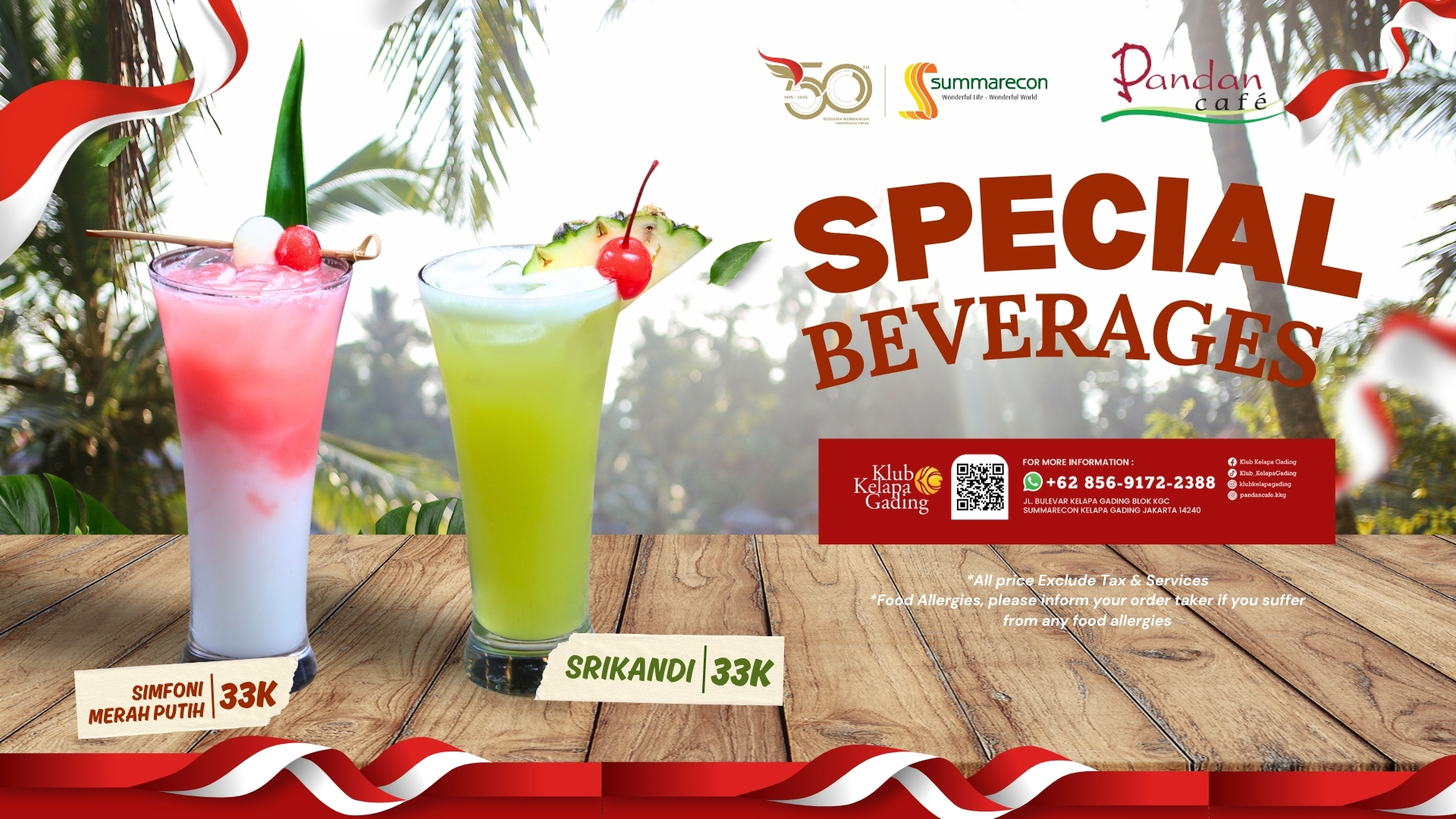 Special Beverages August 2025
