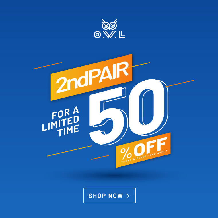 OWL Get 2nd Pairs at 50% Off