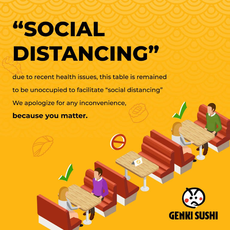 Thumb Genki Sushi Social Distancing