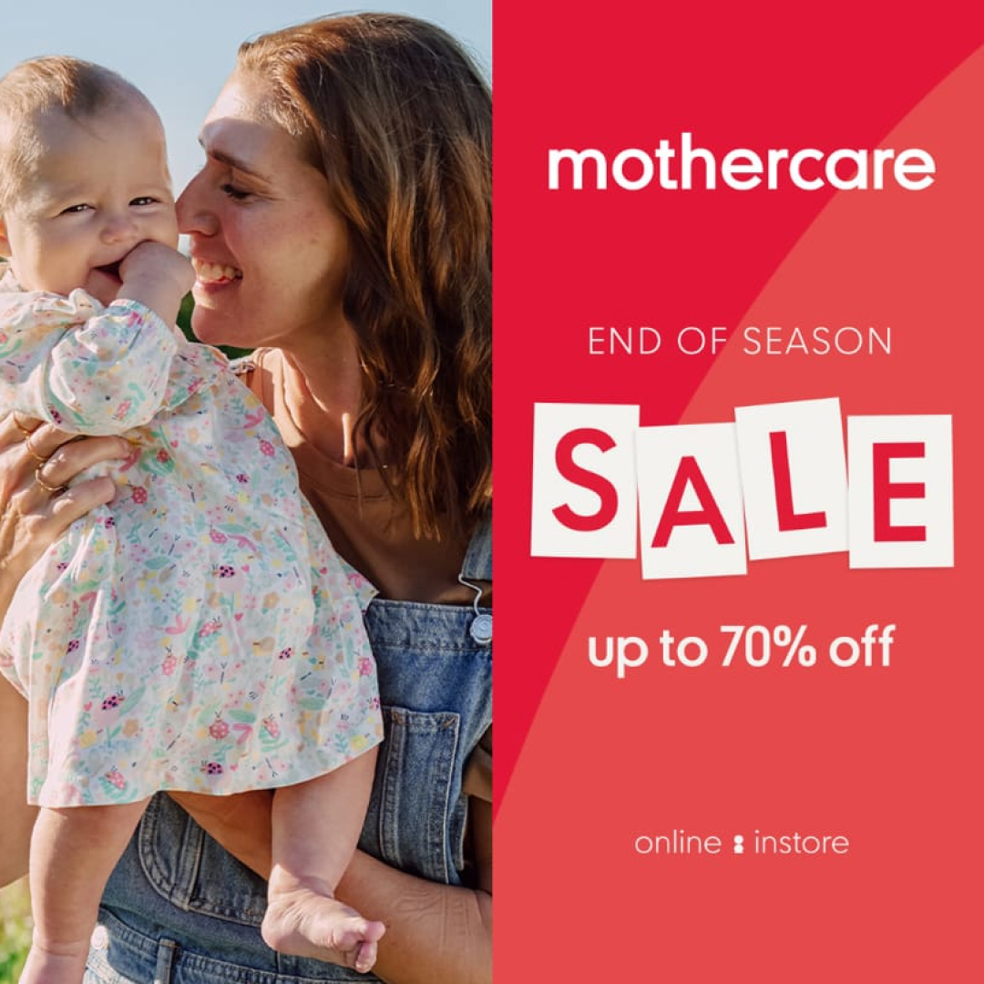 Mothercare End of Season Sale Up To 70% Off