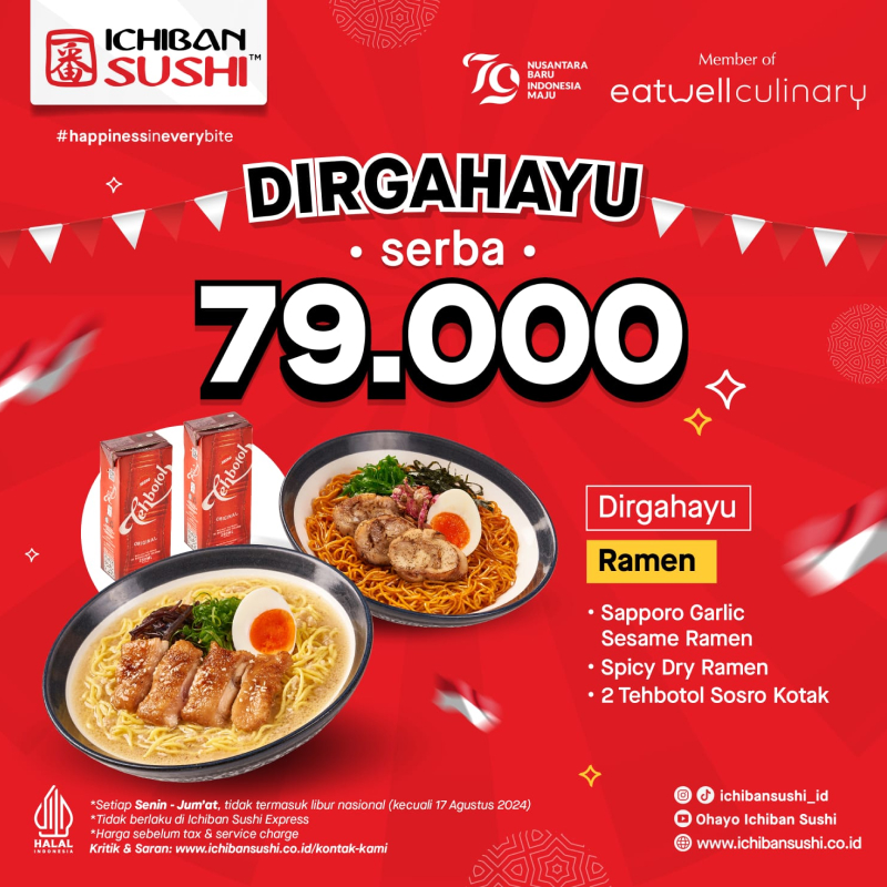 Ichiban Sushi Dirgahayu Serba 79.000