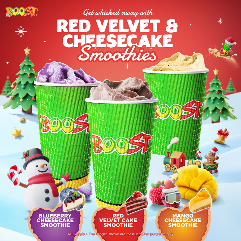 Thumb BOOST Juice Bar Red Velvet & Cheese Cake Smoothies